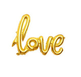 Gold GIANT 30" love Balloon W/ HAND PUMP - Bridal Shower