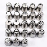23 Piece Speciality Piping Tip Set - Icing Tip Stainless Steel Nozzles Pastry Bag