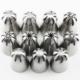 Speciality Piping Torch Tip Set - 13 Piece Icing Tip Stainless Steels Nozzles Pastry Bag