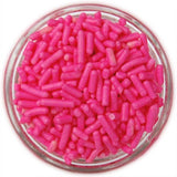 Hot Pink Jimmies Sprinkles 2 oz 4 oz 6 oz  Cake Decorating Cookies Cupcakes Bright Rainbow