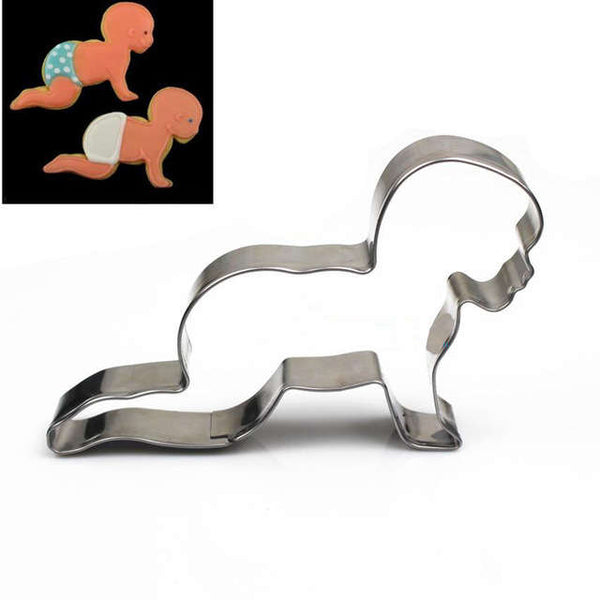 Crawling Baby 5" Cookie Cutter - Baby Shower It's A Boy Girl