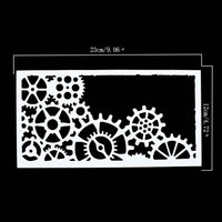 Gears Stencil - Gumpaste Fondant Royal Icing Soap Tools Screws Gear Cake Decorating