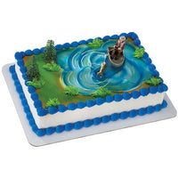 Fisherman with action Fish Cake Decorating Set - 3 pieces - Pop Top Plaque Topper
