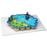 Fisherman with action Fish Cake Decorating Set - 3 pieces - Pop Top Plaque Topper