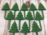 Christmas Tree Cupcake Pick 12 pk