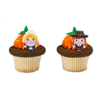 Pilgrim's and Pumpkin's Cupcake Rings