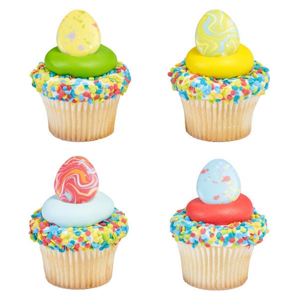 Painted Egg Easter Cupcake Rings 1 dz