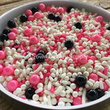 Pink Minnie Mouse Sprinkles Mix 2 oz 4 oz 6 oz - Cake Decorating Cookies Cupcakes