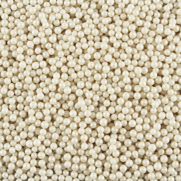 Sugar Pearls Beads 4 mm - White - 2 oz 4 oz 6 oz Gluten Free Cupcake Ice Cream Sprinkles