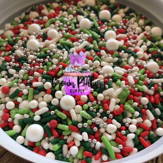 Jingle Bell Rock Sprinkles Mix 2 oz 4 oz 6 oz - Cake Decorating Cookies Cupcakes