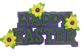 HAPPY EASTER Floral Cake Topper