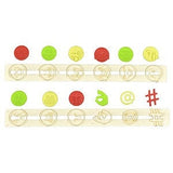 FMM Expression Emoji Set (2 Pieces) Tappits - Hashtag Laughing Face Kiss Tongue Smile @ # hand faces Angry Yikes