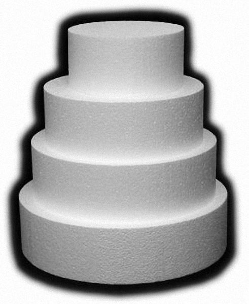 Round Foam Cake Dummy 4" THICK x 4" -  20" DIAMETER