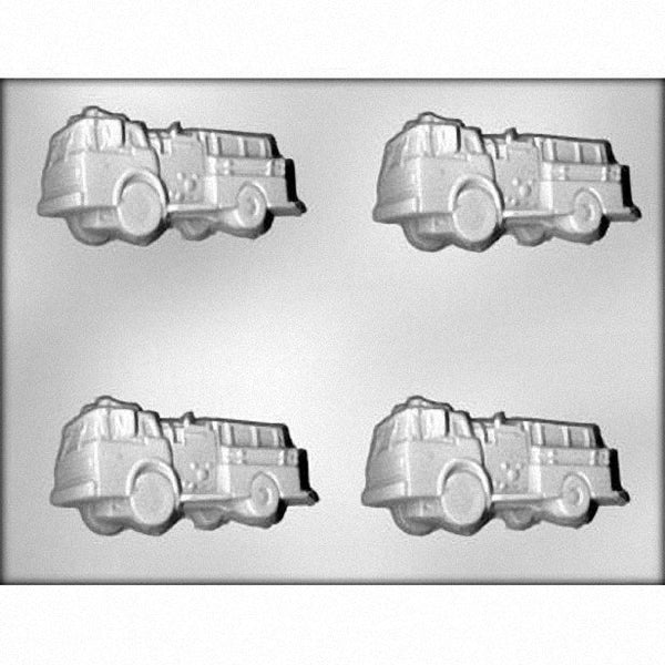 3.5" Firetruck Chocolate Mold - FREE USA SHIPPING - Ice Tray Soap Making Plaster Crafting Concrete Crafts