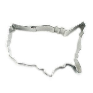 USA Map 4.5" Cookie Cutter - USA United States of America