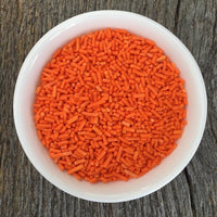 Jimmies Orange Sprinkles 2 oz 4 oz 6 oz  Cake Decorating Cookies Cupcakes Bright Rainbow