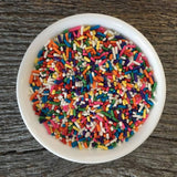 Jimmies Rainbow Sprinkles 2 oz 4 oz 6 oz  Cake Decorating Cookies Cupcakes Bright Rainbow