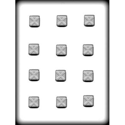 Squares 1" with X Hard Candy Mold 8H-5608 -  - Hard Candy & Cookie Mold