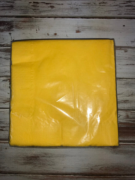 Beverage Napkin School Bus Yellow 50 count