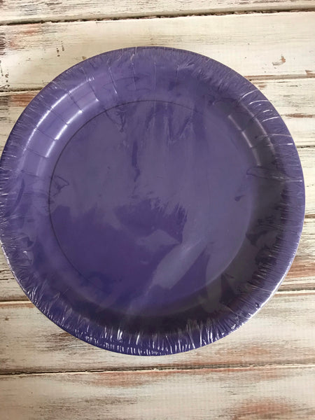 Purple 9” Plates 24 count