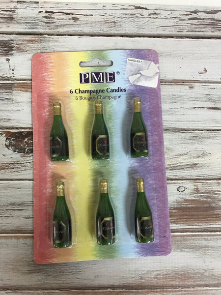 PME 6 champagne bottles candles