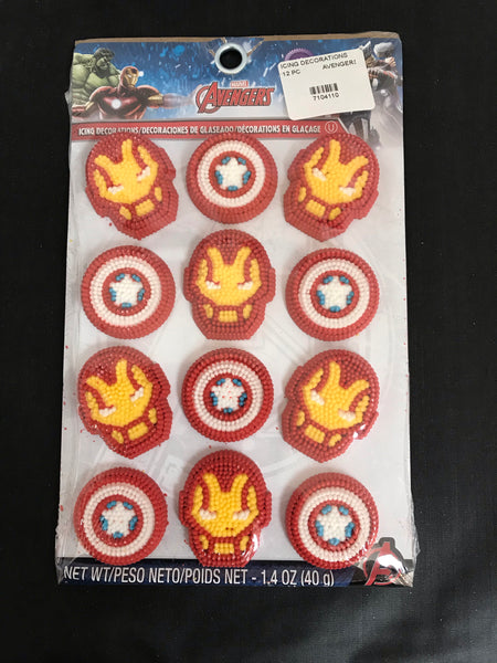 Avengers icing decorations 12ct